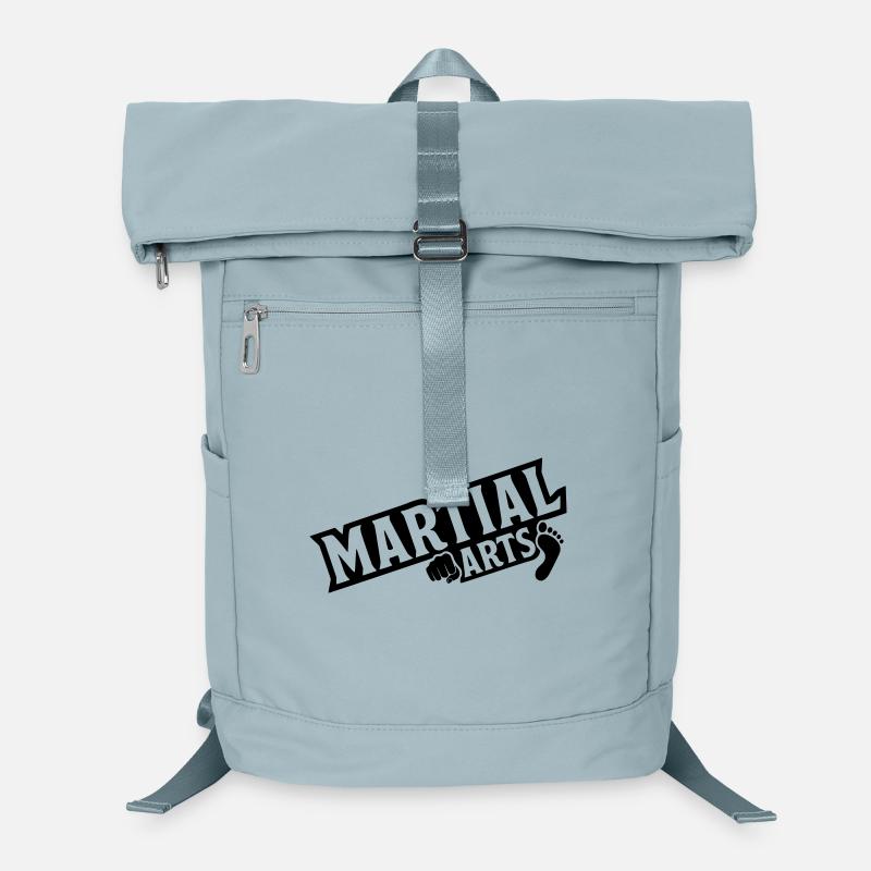 Martial Arts mit Faust- und Fuß-Icon Laptop-Rucksack 