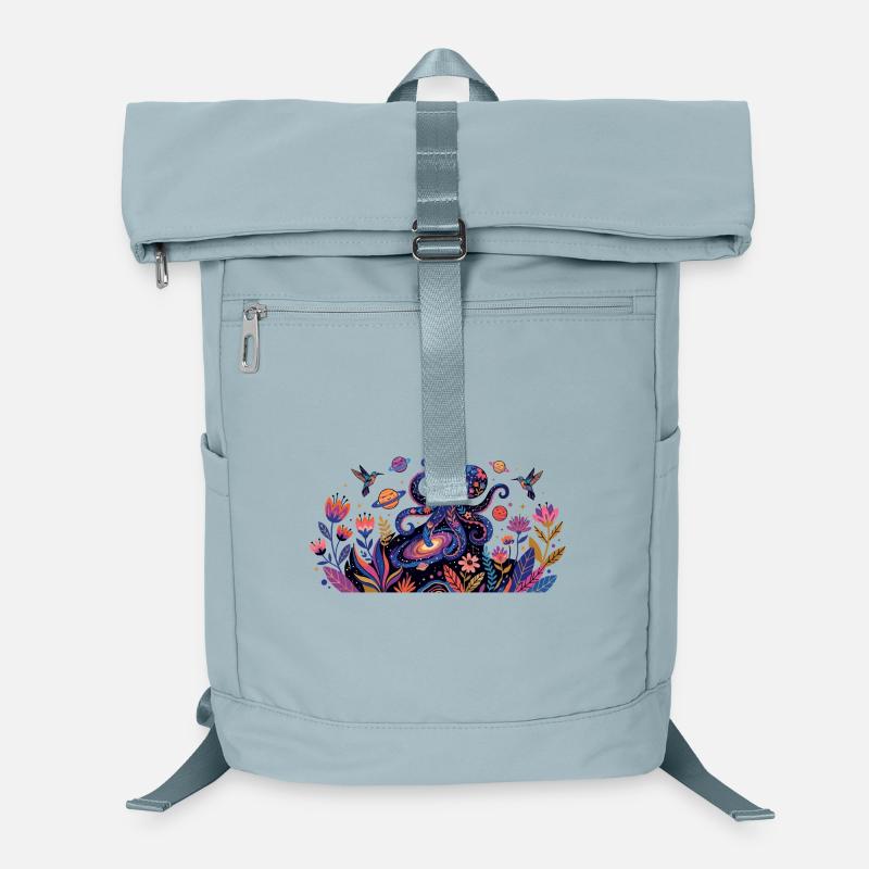 Psychedelic Kraken Bülten Nature Animals Pattern Laptop Backpack