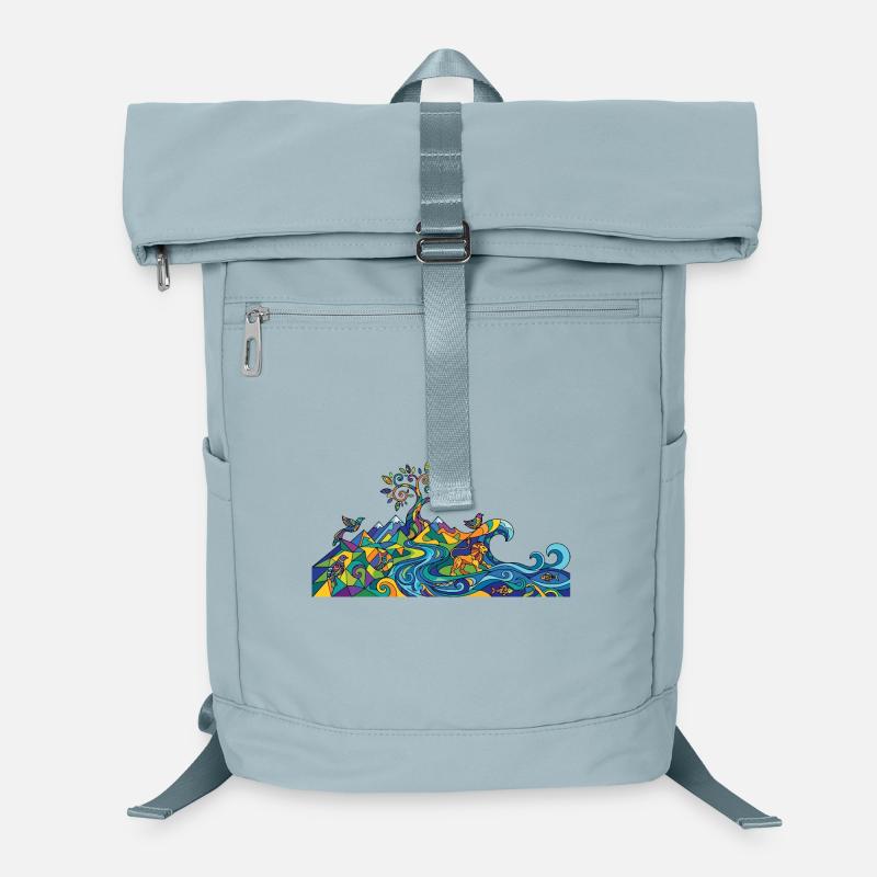 Jeu imaginatif de couleurs : thème panorama naturel Sac à dos ordinateur