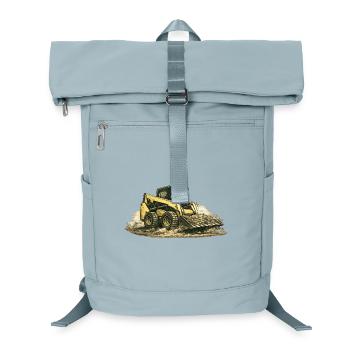 Vintage Kompaktlader Baustelle Baumaschine - Laptop-Rucksack  - Eisblau - Vorne