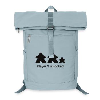 Spieler 3 freigeschaltet: Brettspielfamilie - Laptop-Rucksack  - Eisblau - Vorne