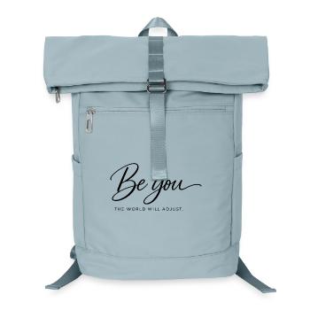 Be You – The World Will Adjust | Motivation Saying - Laptop Backpack - ice blue - Front