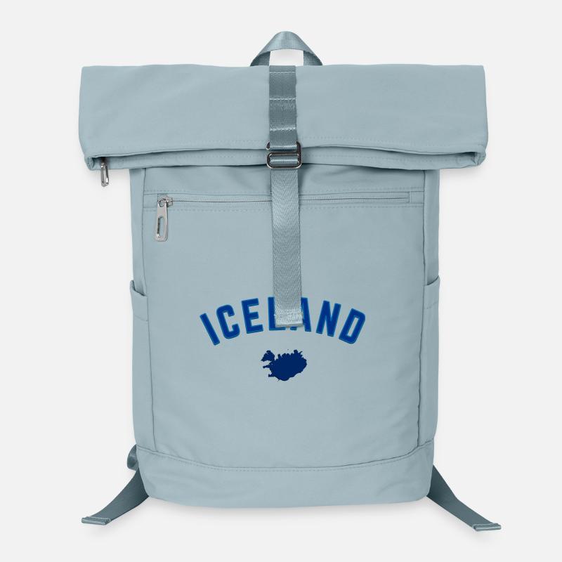 Iceland Blau Karte Bogen Design Laptop-Rucksack 