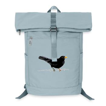 Blackbird on barbed wire - Laptop Backpack - ice blue - Front