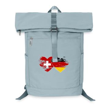 Switzerland Germany Flag used heart - Laptop Backpack - ice blue - Front