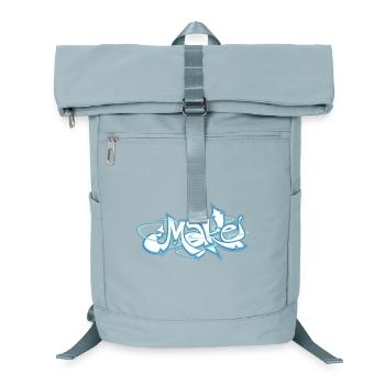 Blue word make graffiti - Laptop Backpack - ice blue - Front