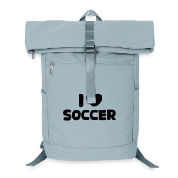 Soccer Love Heart Logo Soccer Icon - Laptop Backpack - ice blue - Front