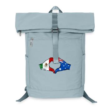 Mexique Australie drapeau mains forme de coeur utilisé - Sac à dos ordinateur - bleu glacier - Devant