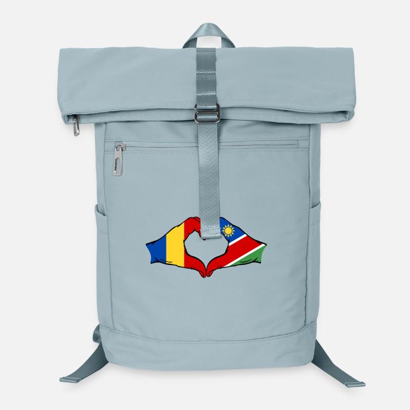 Rumänien Namibia Flagge Hände Herzform Laptop-Rucksack 