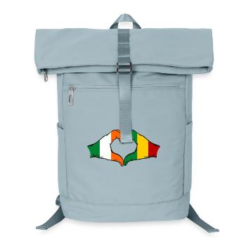 Ireland Guinea Flag Hands Heart Shape - Laptop Backpack - ice blue - Front