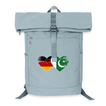 Germany Pakistan Flag Heart Used - Laptop Backpack - ice blue - Front