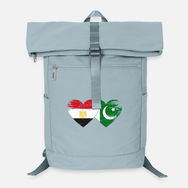 Egypte Pakistan Drapeau Coeur Utilisé Sac à dos ordinateur