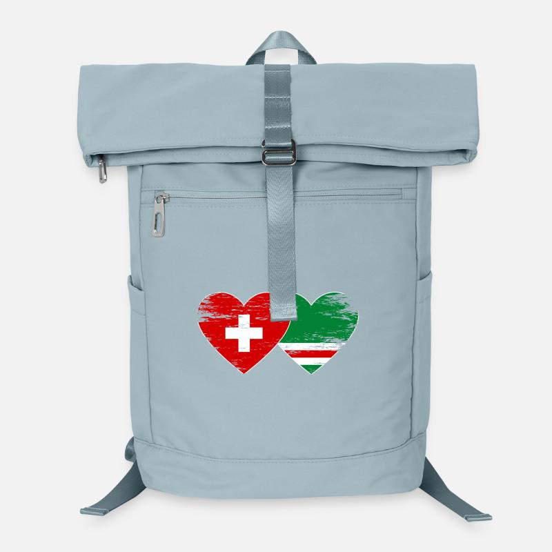 Suisse Tchétchénie Drapeau Coeur utilisé Sac à dos ordinateur