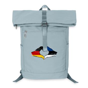 Germany Estonia Flag Heart used - Laptop Backpack - ice blue - Front