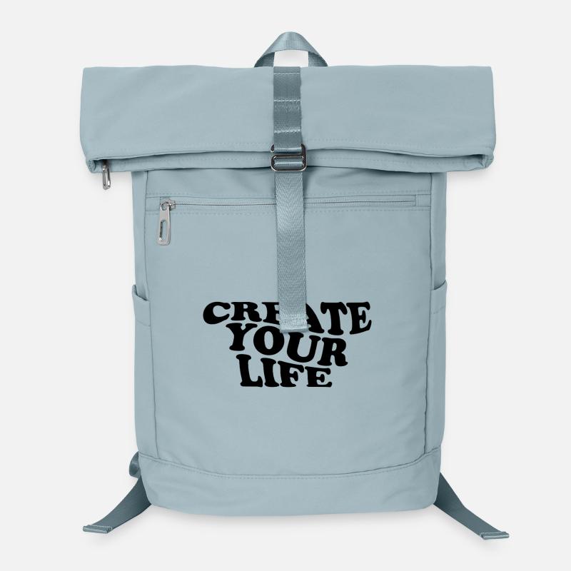 Create Your Life –  Motivationsspruch Laptop-Rucksack 