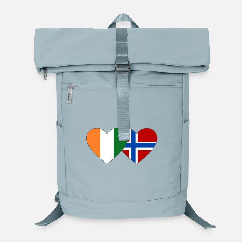 Côte d'Ivoire Norway Flag Heart Laptop Backpack