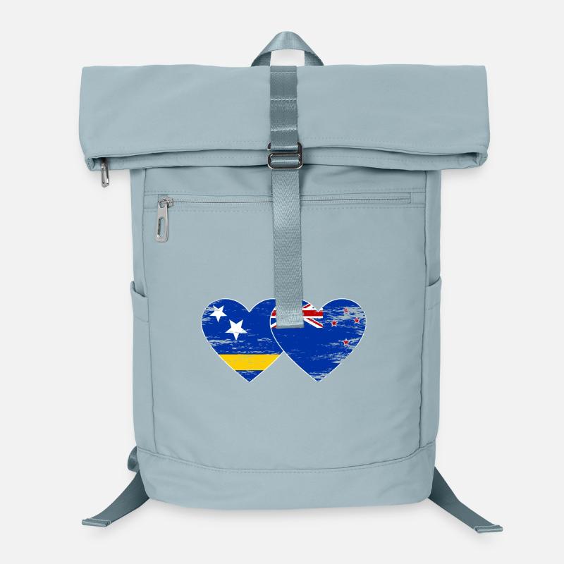 Curacao_Neuseeland_Flagge_Herz_used Sac à dos ordinateur