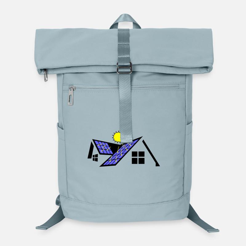 Haus mit Sonnenkollektoren 2 Laptop-Rucksack 
