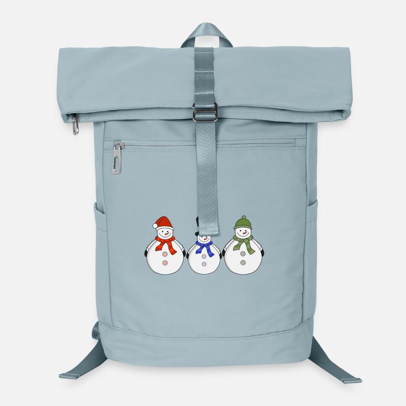 Bonhommes de neige L’hiver est arrivé - Sac à dos ordinateur - bleu glacier