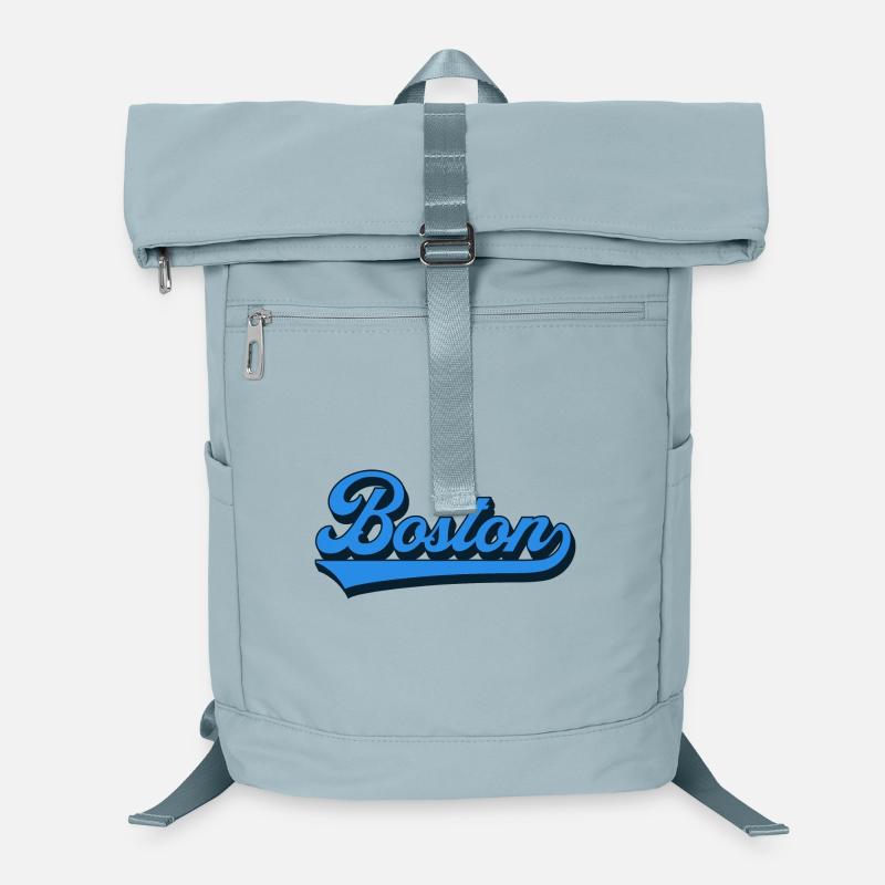 Boston Blau Script Retro Laptop-Rucksack 