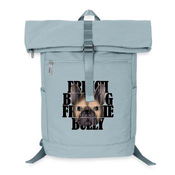 French Bulldog Frenchie Bully R6Z - Laptop Backpack - ice blue - Front