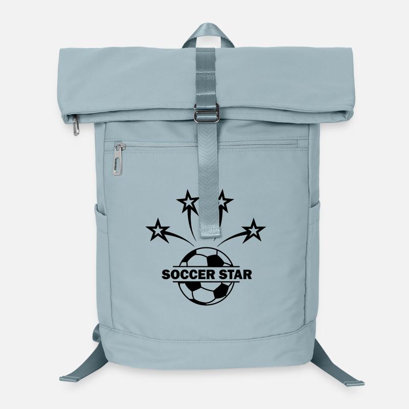 Fußballstar mit vier Sternen und einer Aussparung Laptop-Rucksack 