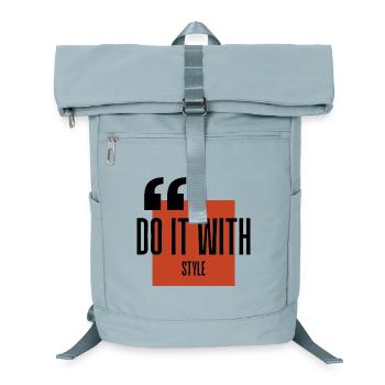 Bit Wit Style Logo - Laptop-Rucksack  - Eisblau - Vorne
