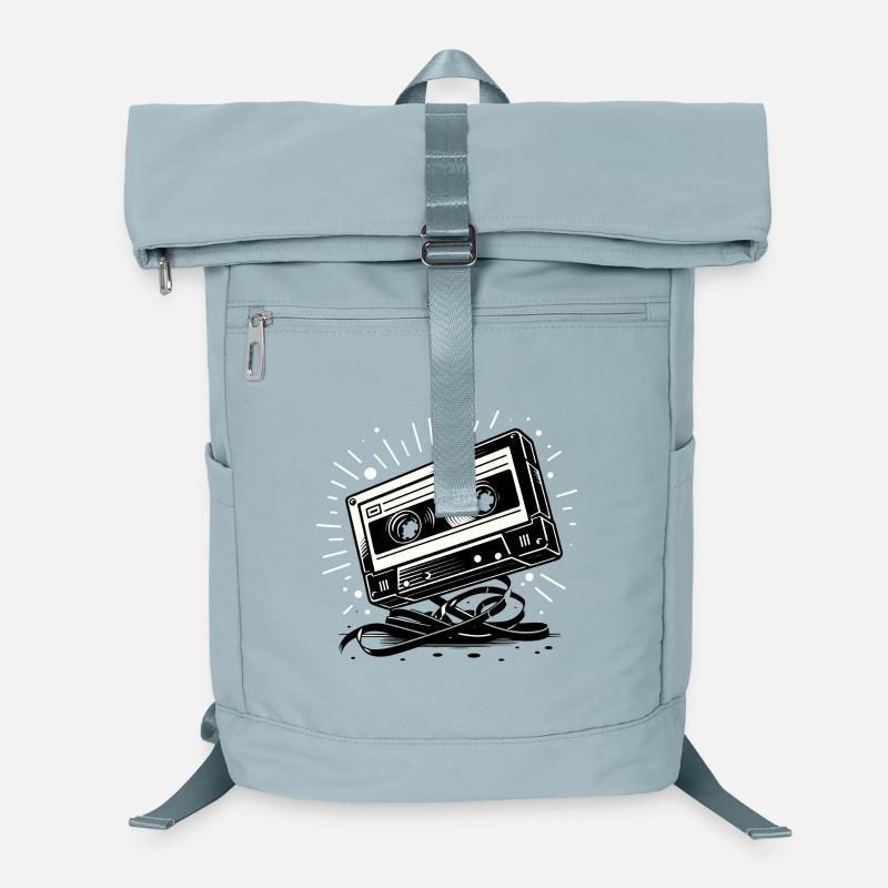 Cassette musicale dans le style rétro des années 80 et 90 Sac à dos ordinateur