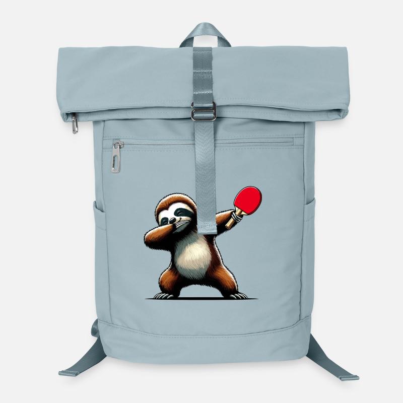 Dabbing Sloth Table Tennis Racket Ping Pong Laptop Backpack