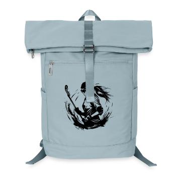 Lacrosse Player - Laptop Backpack - ice blue - Front