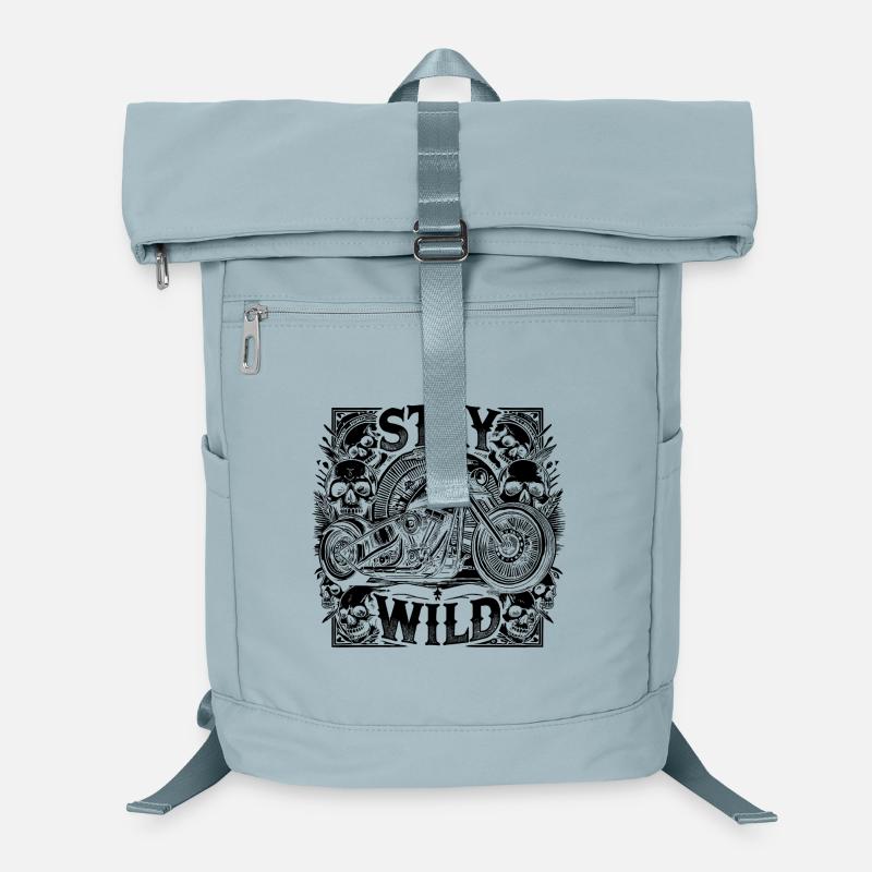 Stay Wild Biker Motorrsd Schrauber Club MC Laptop-Rucksack 