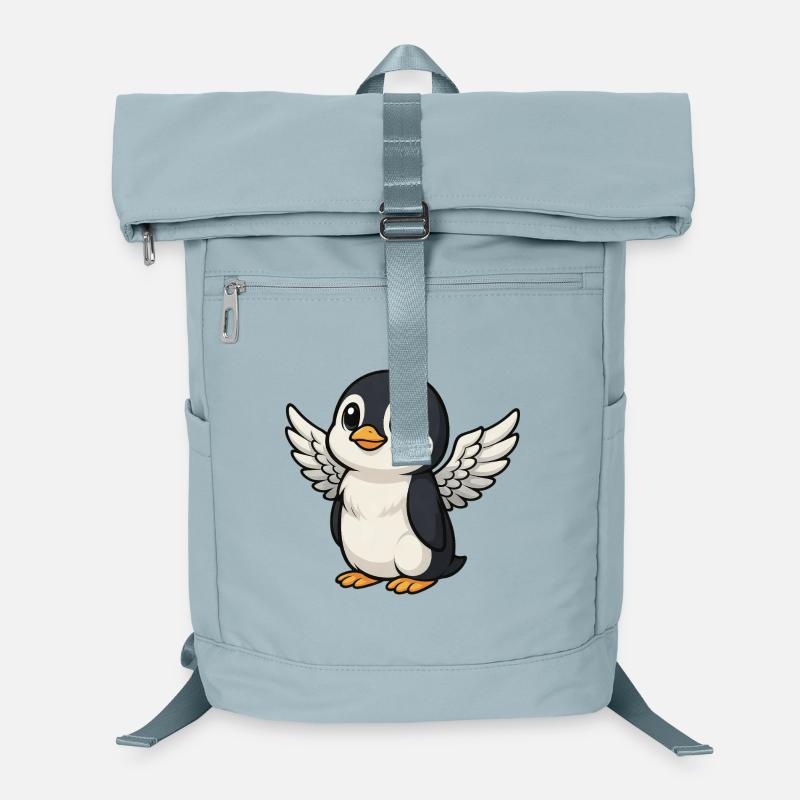 Süßer Pinguin Engel Laptop-Rucksack 