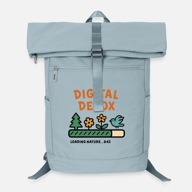 Digital Detox Nature Illustration Laptop Backpack