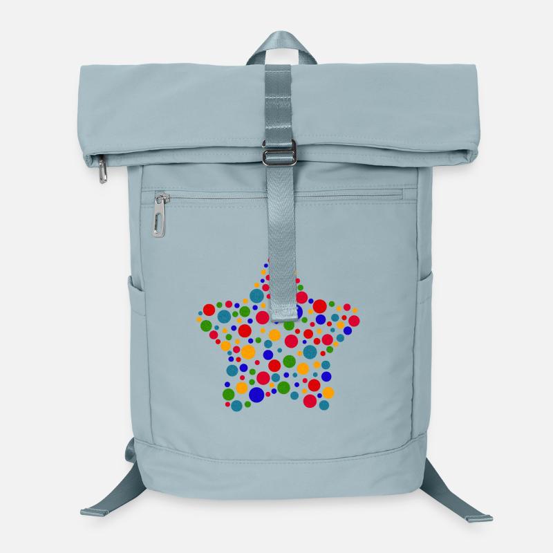 Spotty Star T-Shirt | Colourful Dots Graphic  Laptop Backpack