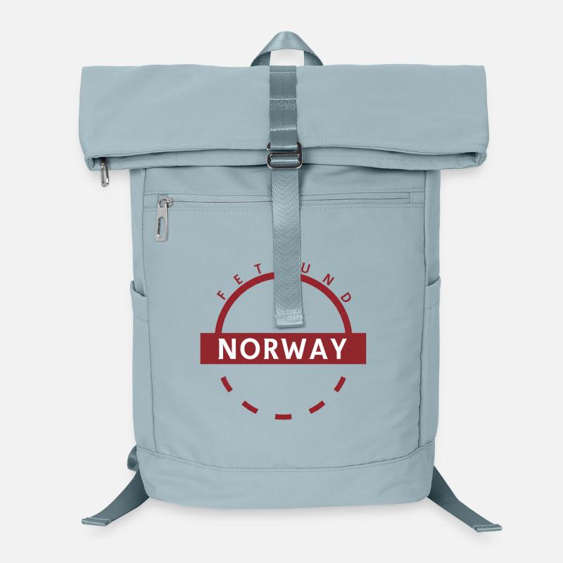 Emblème rond de la Norvège avec le nom du pays Sac à dos ordinateur