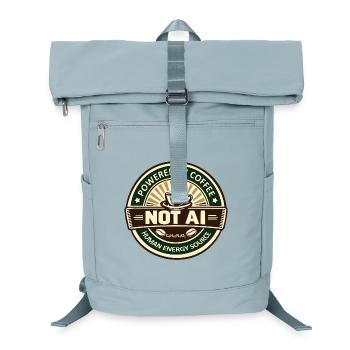 Powered by Coffee - Laptop-Rucksack  - Eisblau - Vorne