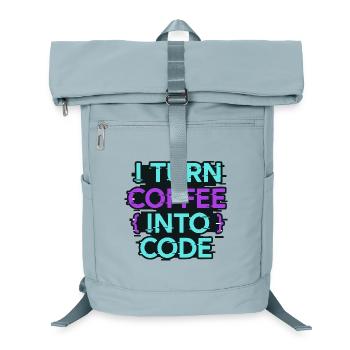 I Turn Coffee Into Code - Laptop Backpack - ice blue - Front