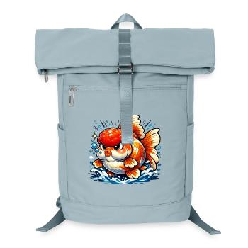 High Quality Fat Oranda Goldfish - Laptop-Rucksack  - Eisblau - Vorne
