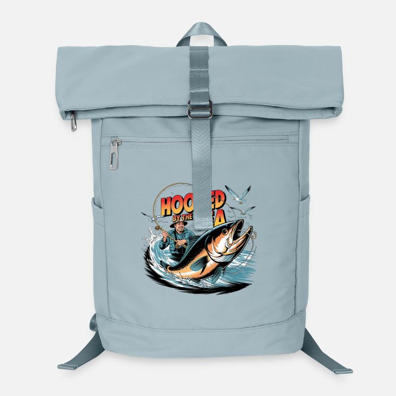 Pris par la mer Pêche Vintage Sac à dos ordinateur