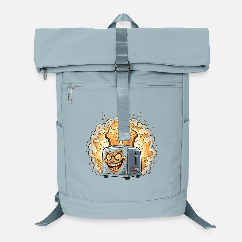 Lachender Toaster Krümel Explosion Laptop-Rucksack 