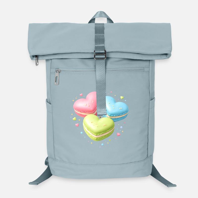  Macarons in Herz Form Pastell Geschenk Laptop-Rucksack 