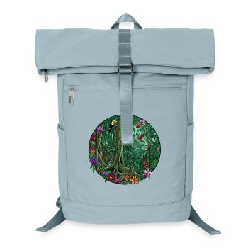 Tropischer Dschungel Rundbild - Laptop-Rucksack  - Eisblau - Vorne