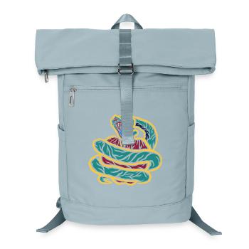 Curled Snake Neon - Laptop Backpack - ice blue - Front