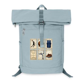 Vintage Basketball Stamps Collection - Laptop Backpack - ice blue - Front