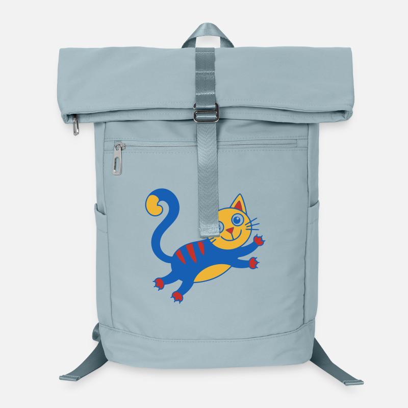 Saut magique du chat coloré - Sac à dos ordinateur - bleu glacier