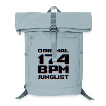 Originales 174 BPM Junglist DNB Drum and Bass - Laptop-Rucksack  - Eisblau - Vorne