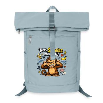 Nen Scheiss muss ich Affe - Laptop-Rucksack  - Eisblau - Vorne