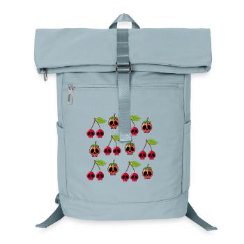 Strawberry and cherry skulls manga - Laptop Backpack - ice blue - Front