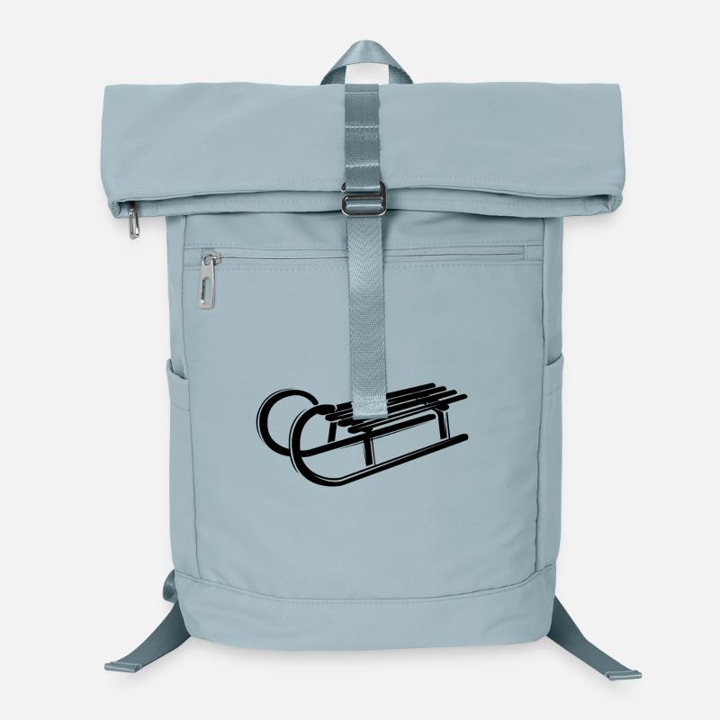 Sleigh Illustration Symbol Graphic Snow Winter Laptop Backpack
