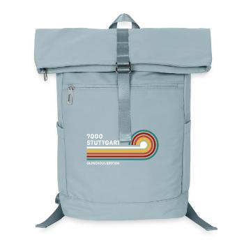 Stuttgart Retro Shirt 7000 PLZ Postleitzahl 80er - Laptop-Rucksack  - Eisblau - Vorne